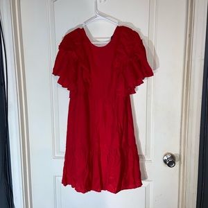 Who What Wear Ruffle dress with pockets / XL / red